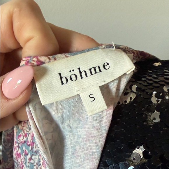 Bohme Pink Floral Dress with Belt - Picture 6 of 7